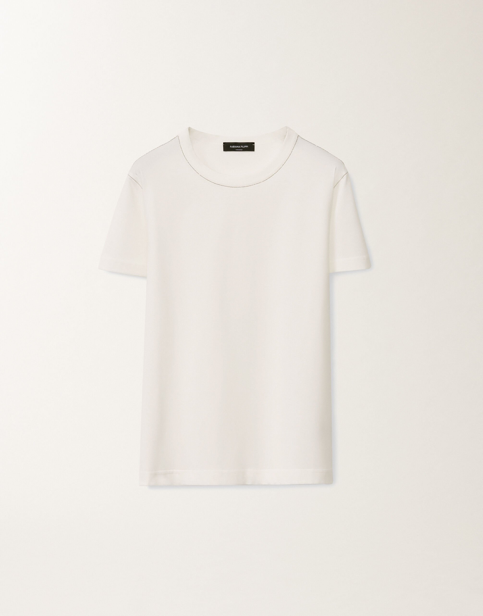 Fabiana Filippi Jersey T-shirt, white WHITE JED265F278L1890000
