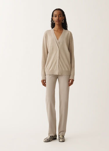 Fabiana Filippi Linen cardigan, greige GREIGE MAD275F339D8560000