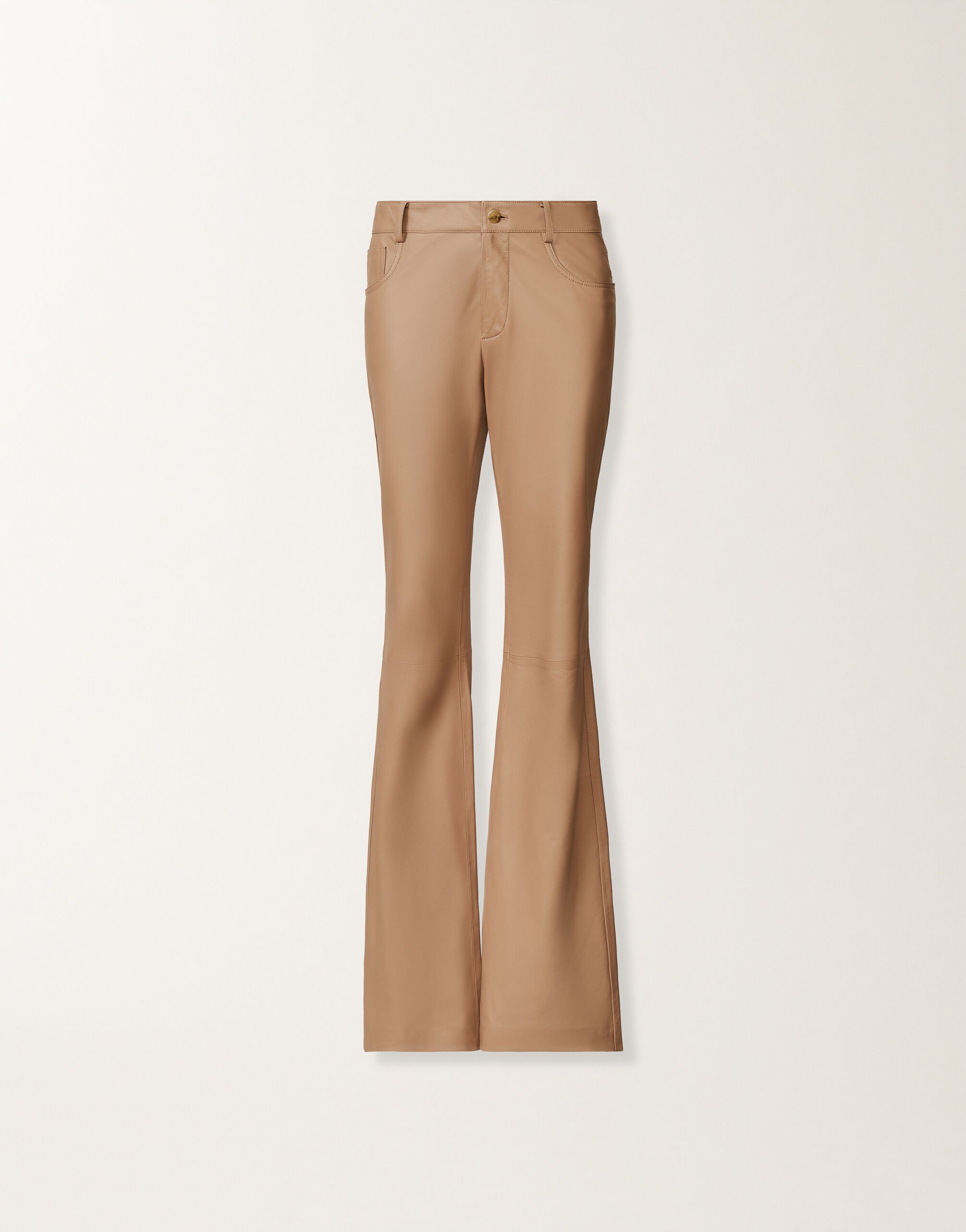 Fabiana Filippi Hose aus Nappaleder, Weide Braun PLD215F274D8960000