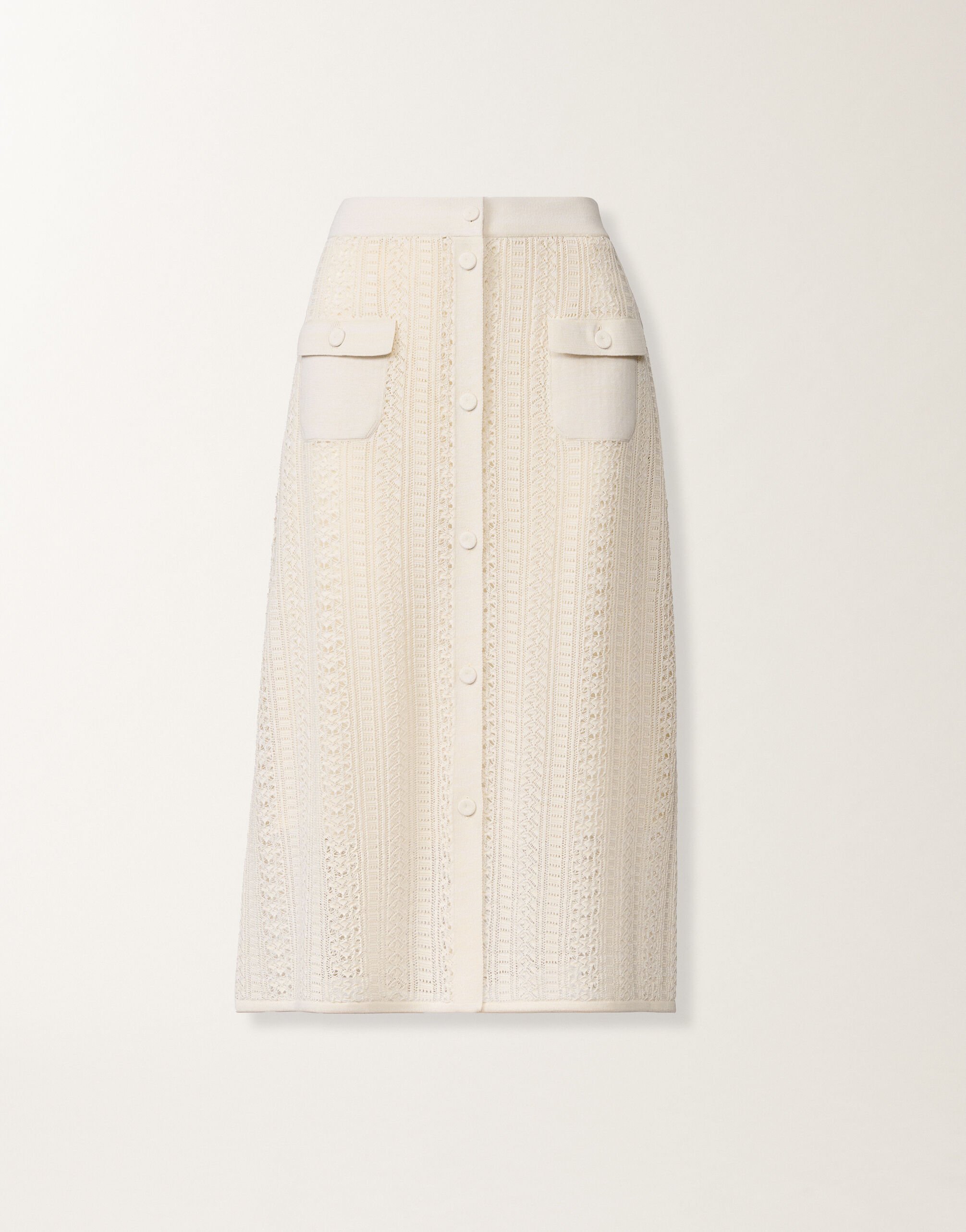 Gonna in cotone organico con viscosa brillante, burro Fabiana Filippi Gonna in cotone organico con viscosa brillante, burro BURRO GND276F814M1320000