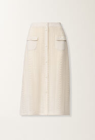 Fabiana Filippi Gonna in cotone organico con viscosa brillante, burro BURRO GND276F814M1320000