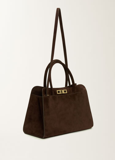 Fabiana Filippi Große Handtasche aus Wildleder, ebenholzbraun Braun BGD215A851L8070000