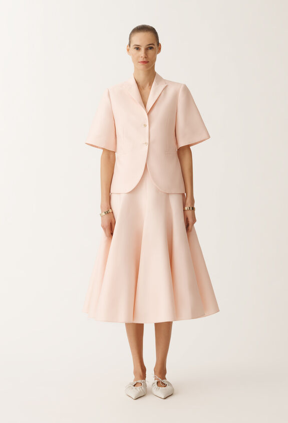Fabiana Filippi Veste à manches courtes en coton et soie mikado, candy CANDY GCD275F677D7870000