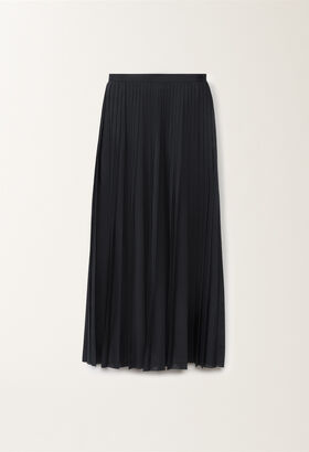 Fabiana Filippi Pleated muslin skirt, midnight blue BLUE MAD275F053D2730000