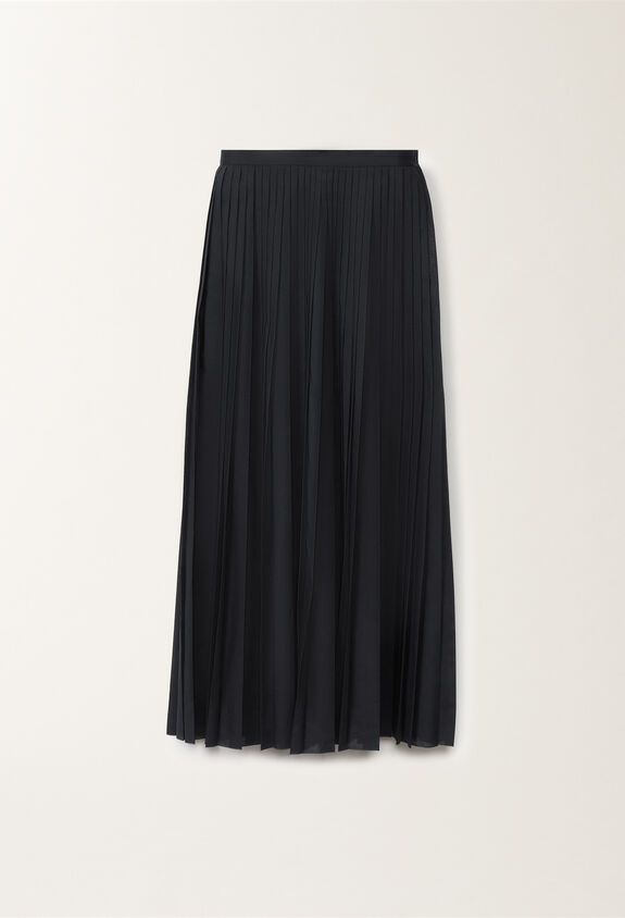 Fabiana Filippi Pleated muslin skirt, midnight blue BLUE GND275F844L3760000
