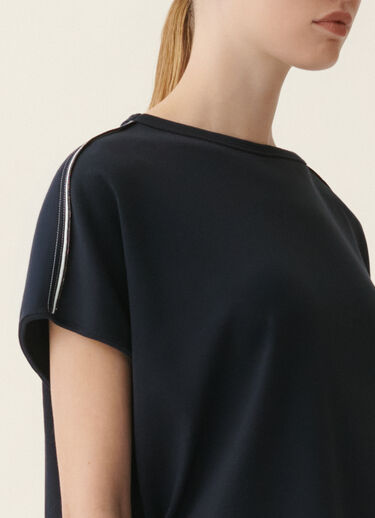 Fabiana Filippi T-shirt en jersey de coton côtelé, bleu nuit Bleu nuit JED216F119M3280000