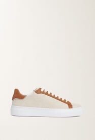 Fabiana Filippi Leather and canvas sneakers, tan BROWN ASD265A939L2160000