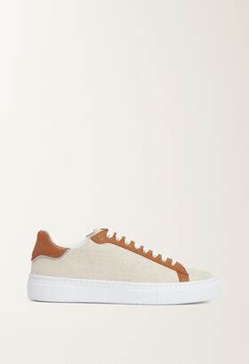 Fabiana Filippi Leather and canvas sneakers, tan BUTTER ASD274A926H1400000