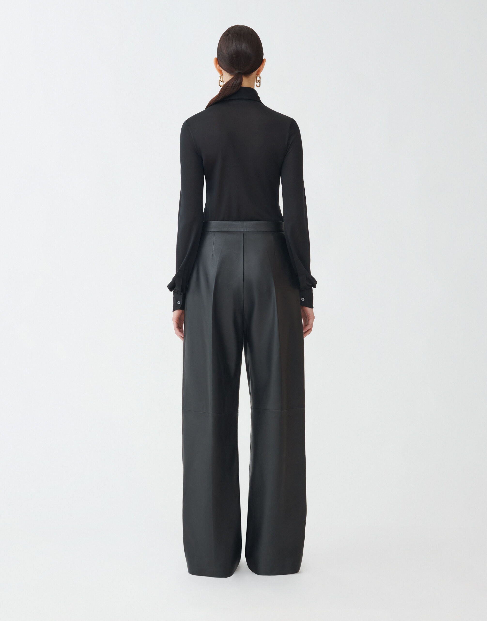 Fabiana Filippi Nappa leather trousers, black BLACK PLD264F274I9090000