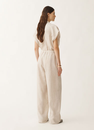 Fabiana Filippi Trevi linen canvas trousers, greige GREIGE PAD275F310D8350000