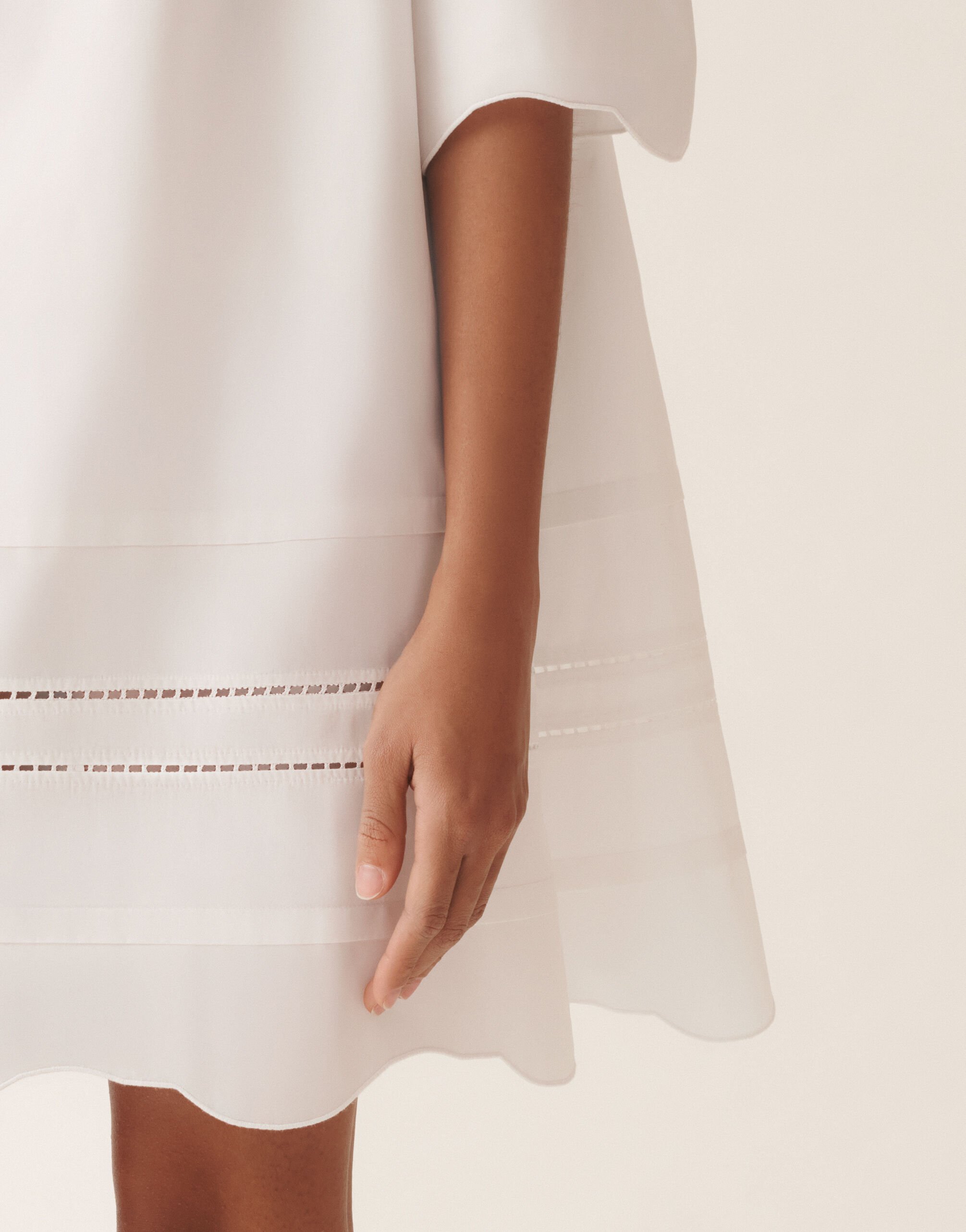 Abito in popeline, bianco ottico Fabiana Filippi Abito in popeline, bianco ottico BIANCO OTTICO ABD276F625M1270000