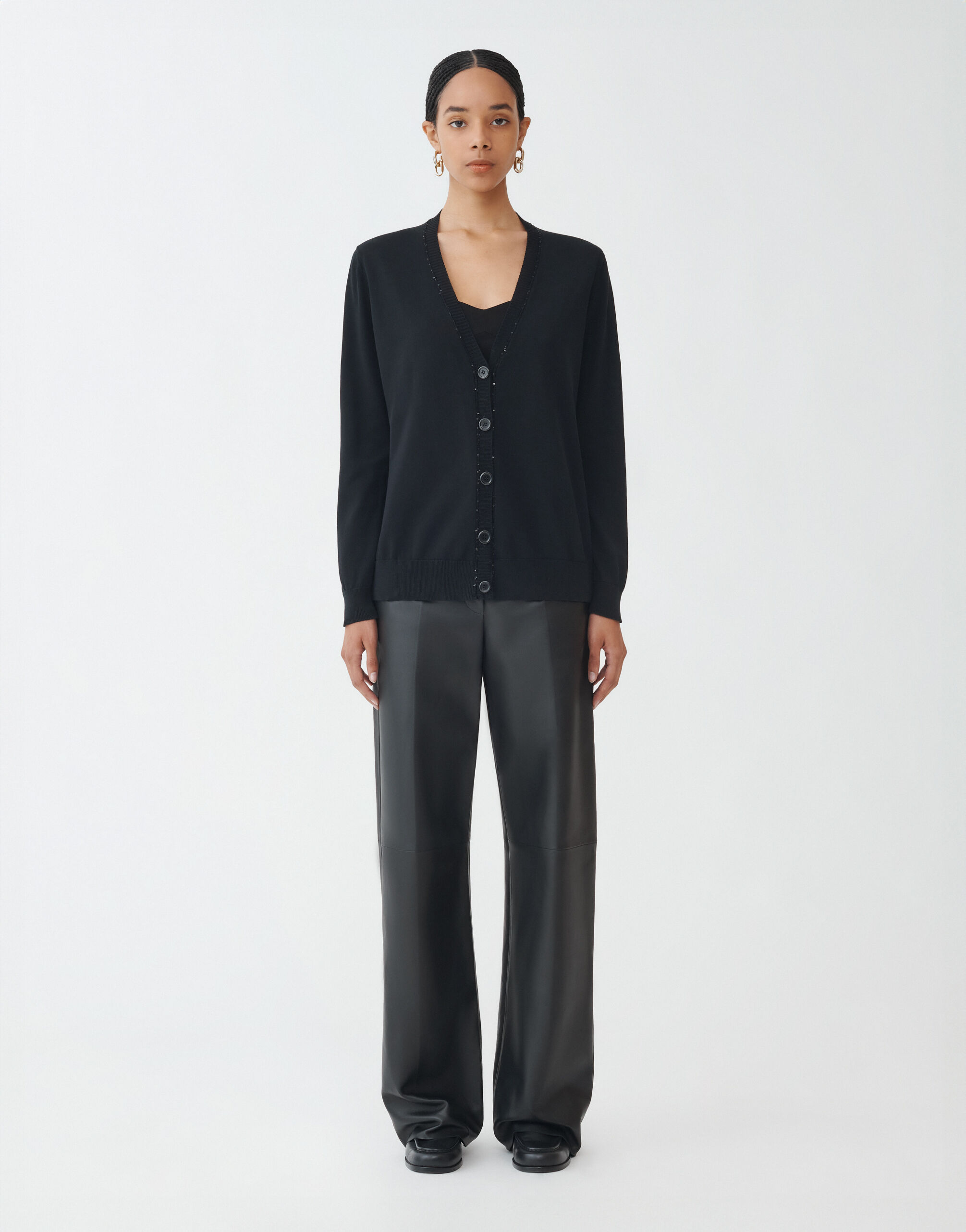 Fabiana Filippi Cardigan aus Bio-Baumwolle, Schwarz SCHWARZ MAD274F359H4960000
