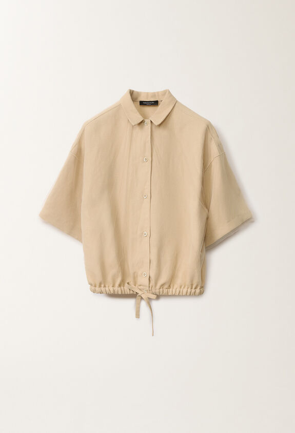 Fabiana Filippi Linen and viscose shirt, sand SAND GCD275F689L3540000