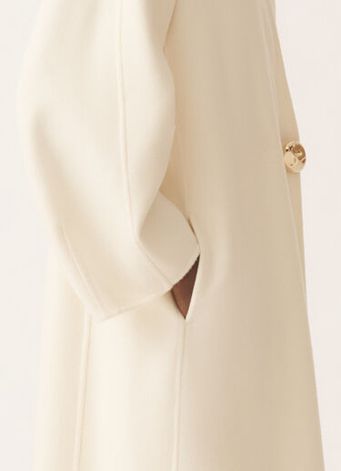 Fabiana Filippi Double cashmere coat, white WHITE CTD215F237D3380000