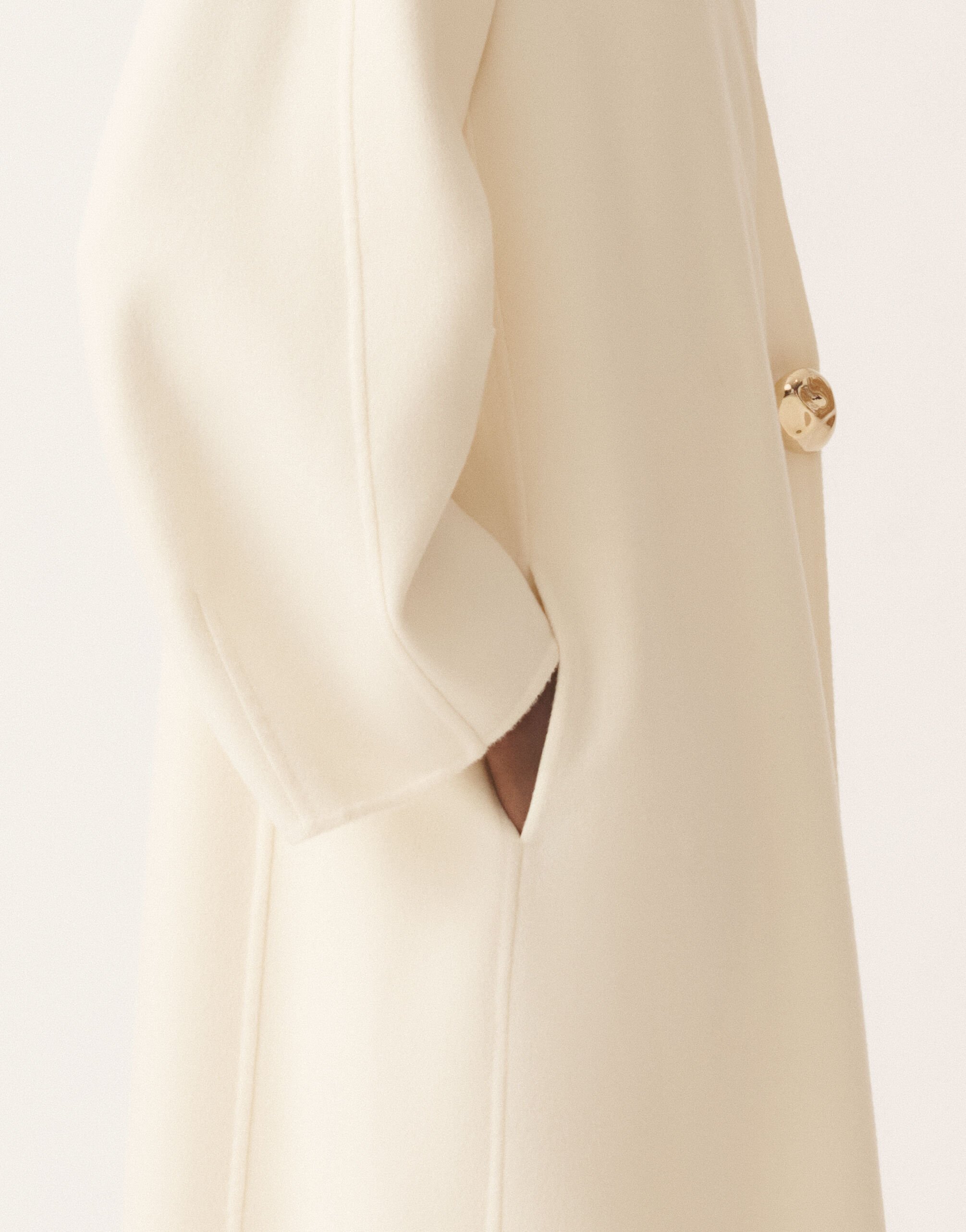 Fabiana Filippi Double cashmere coat, white WHITE CTD215F237D3380000