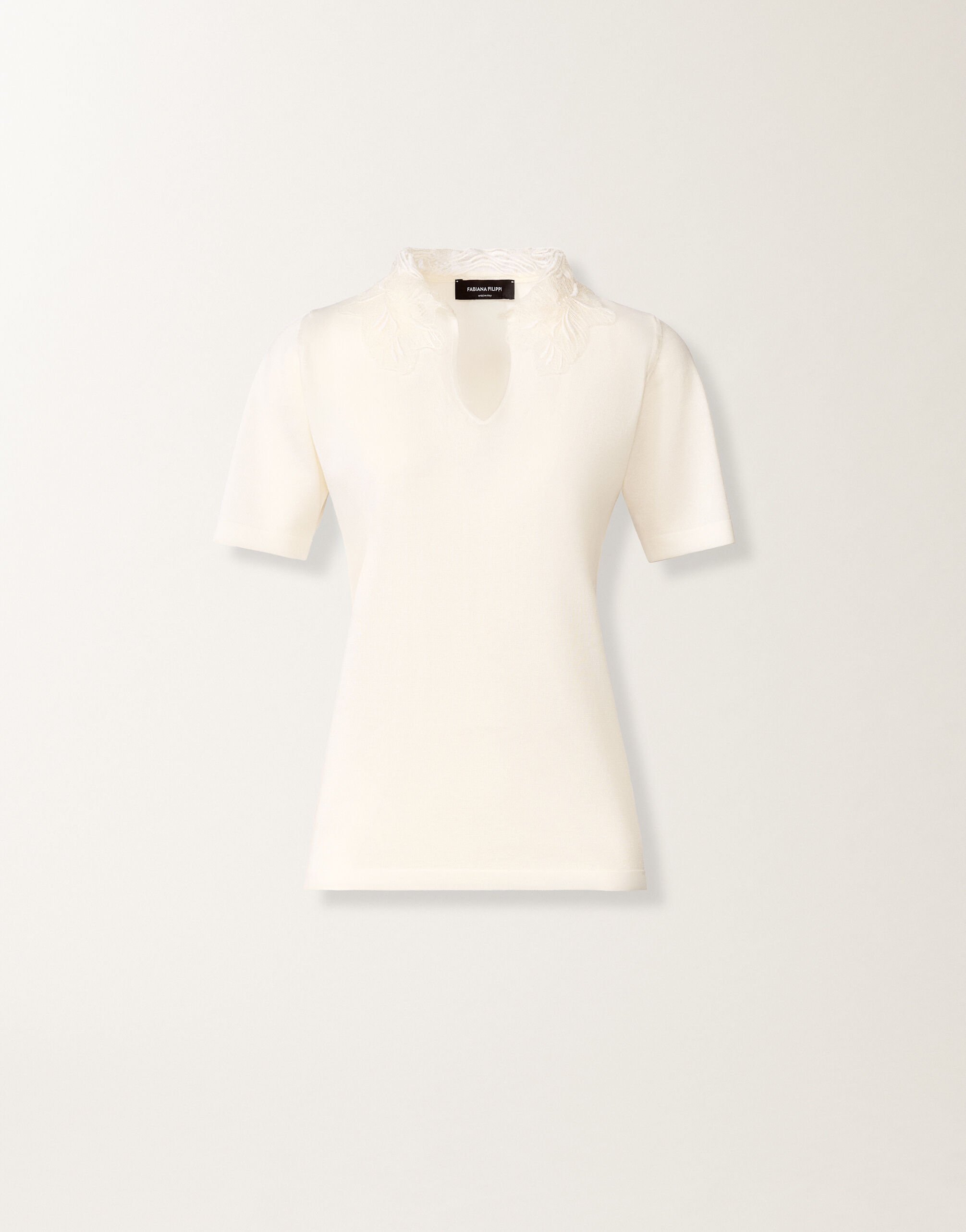 Polo in seta e cotone, rafia Fabiana Filippi Polo in seta e cotone, rafia RAFIA MAD276F465M2210000