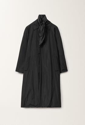 Fabiana Filippi Lightweight taffeta trench coat, midnight blue WHITE CTD265F225D8040000