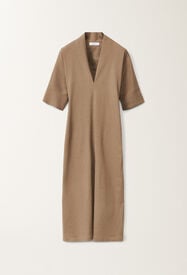 Fabiana Filippi Kleid aus Leinen und Stretch-Viskose, taupe TAUPE ABDC02F119H5490000