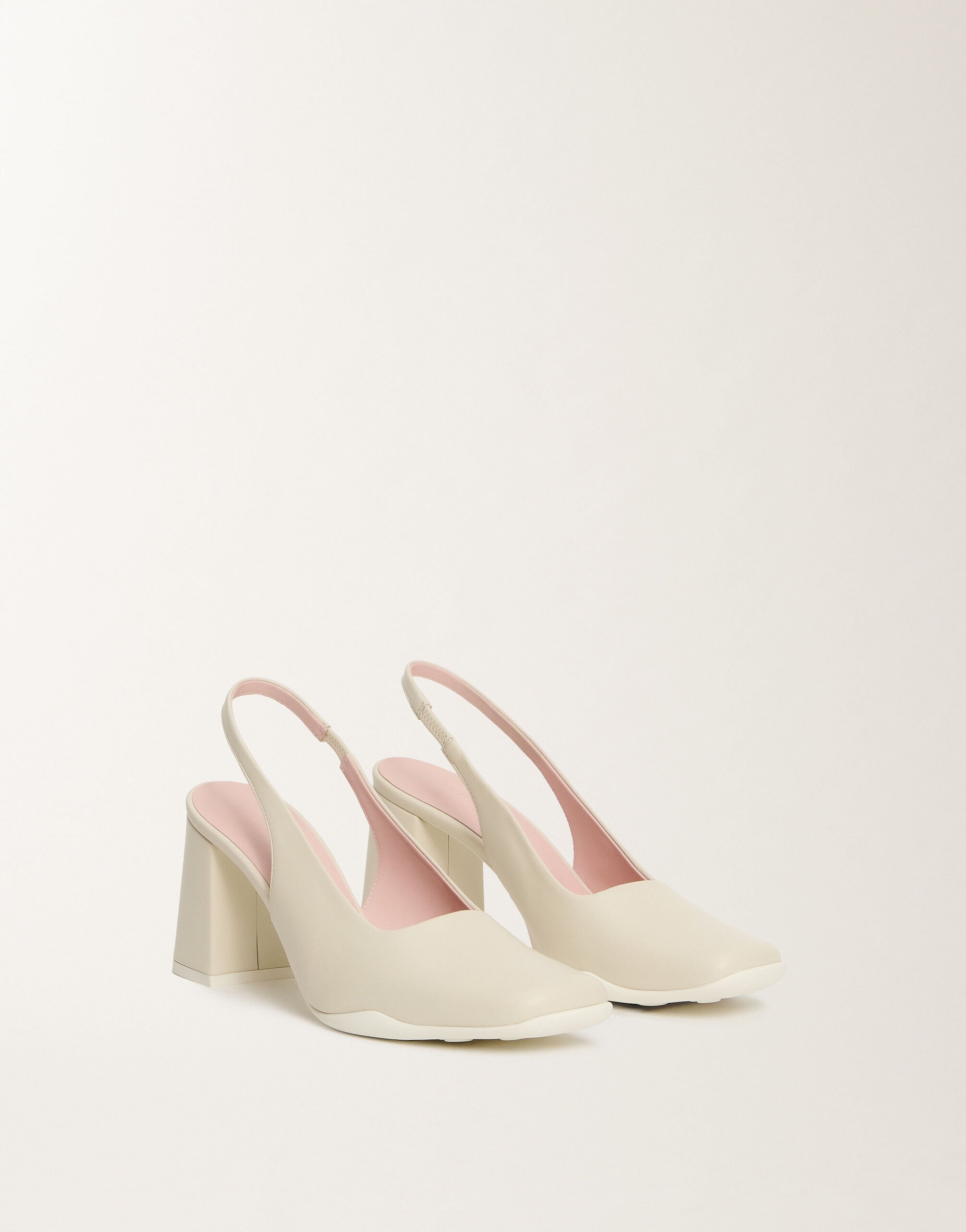 Fabiana Filippi Slingback in nappa leather, butter White ASD225A981L8270000