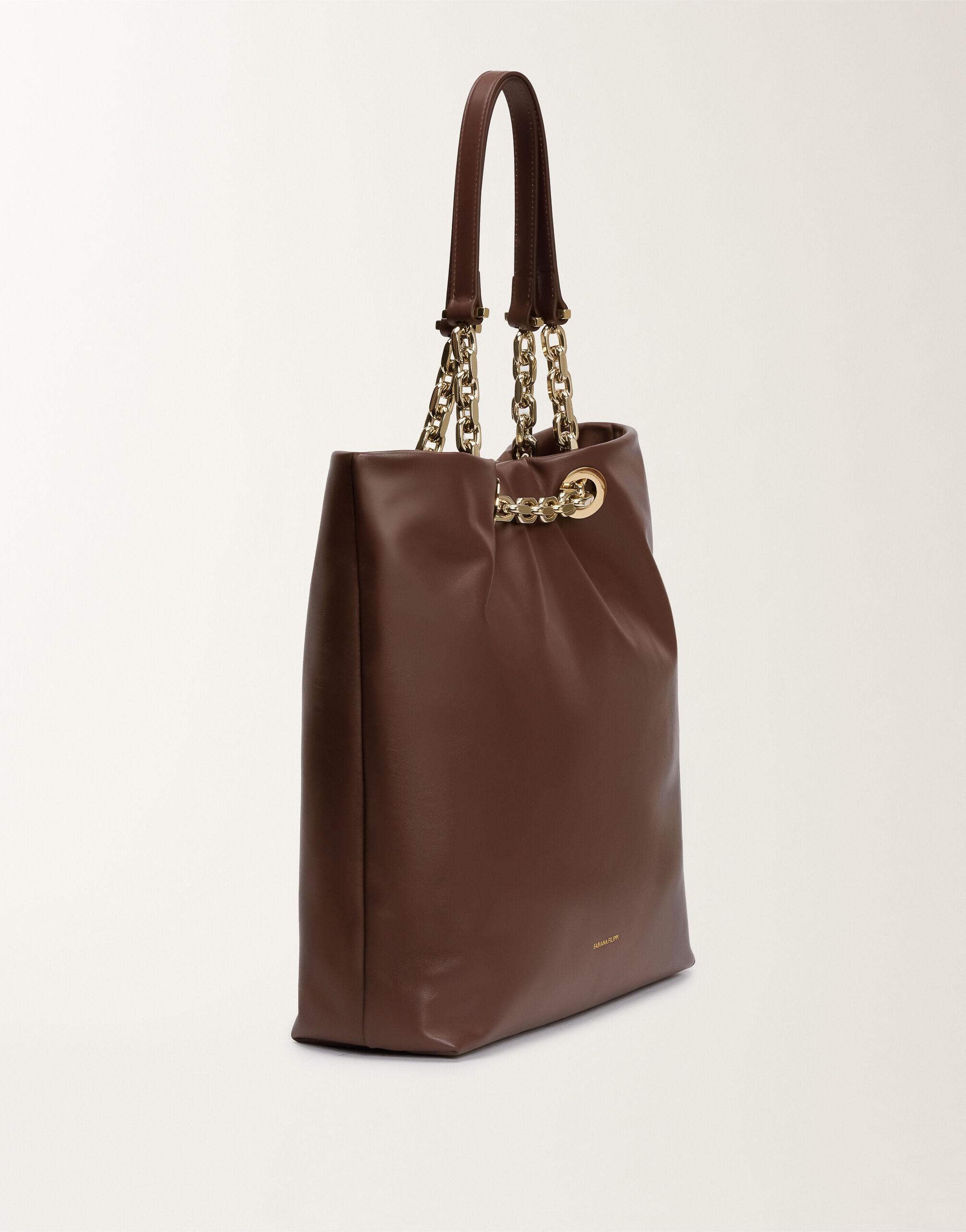 Fabiana Filippi Bolso shopper Eyelet de napa, ébano MARRÓN BGD215A900L8020000