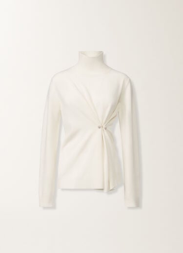 Fabiana Filippi Maglia in Platinum, rafia BIANCO MAD215F058L5170000