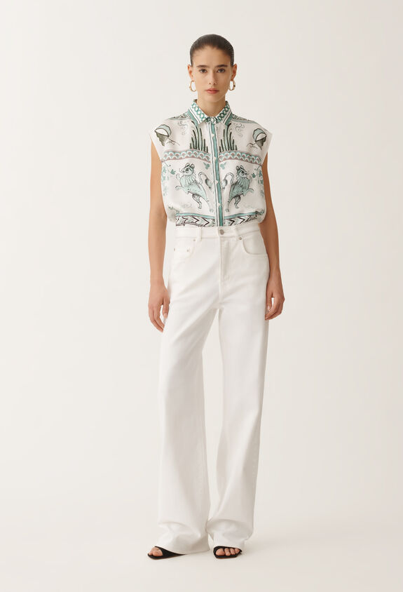 Fabiana Filippi Pantalon 5 poches en denim, blanc optique BLANC PAD275F357L3700000