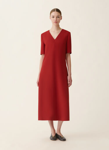 Fabiana Filippi Abito in cady, rosso Rosso ABD216F148D8700000