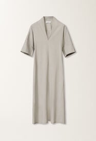 Fabiana Filippi Stretch viscose and linen dress, steel STEEL ABDC02F119H5490000