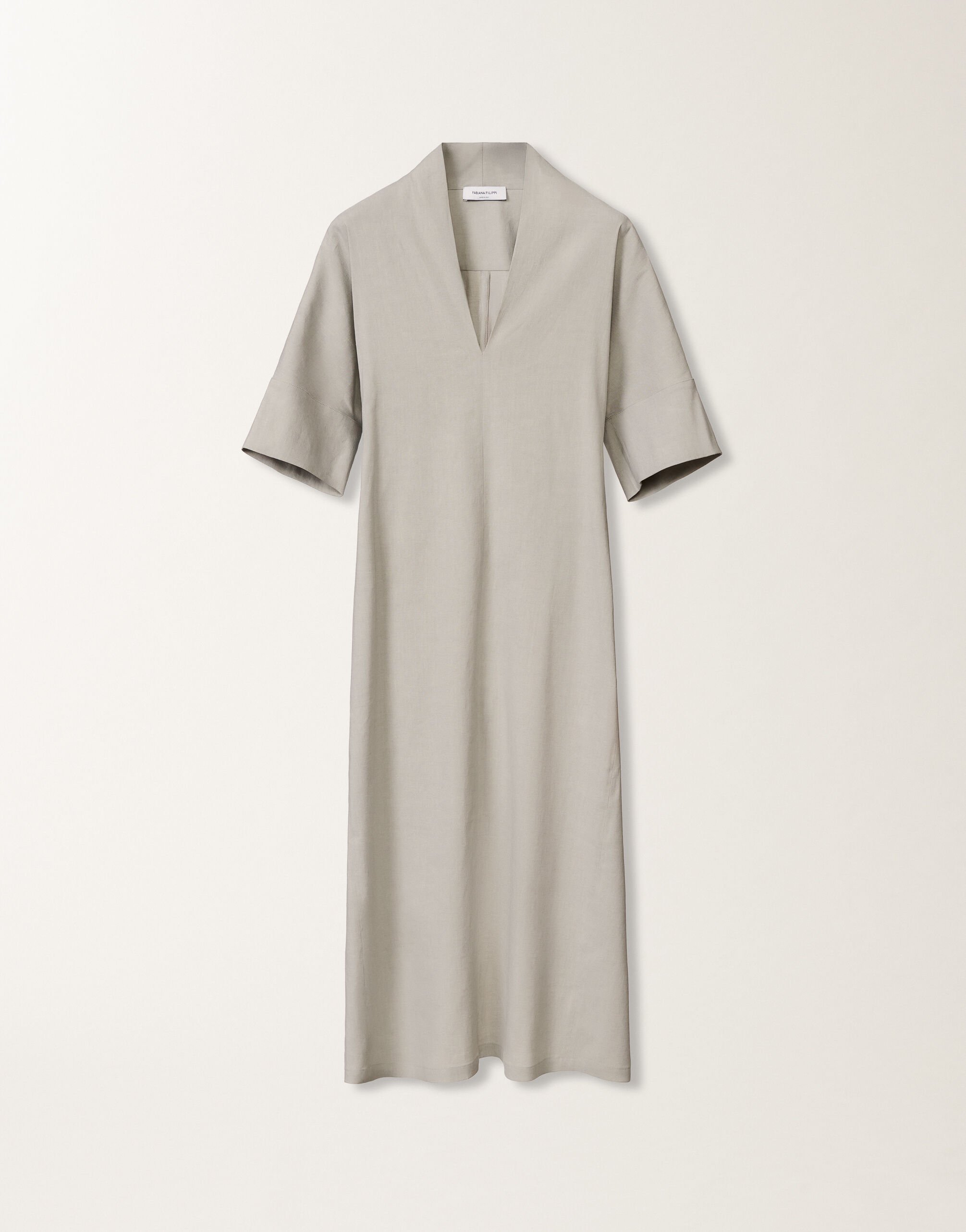Fabiana Filippi Kleid aus Leinen und Stretch-Viskose, stahl STAHL ABDC02F119H5490000
