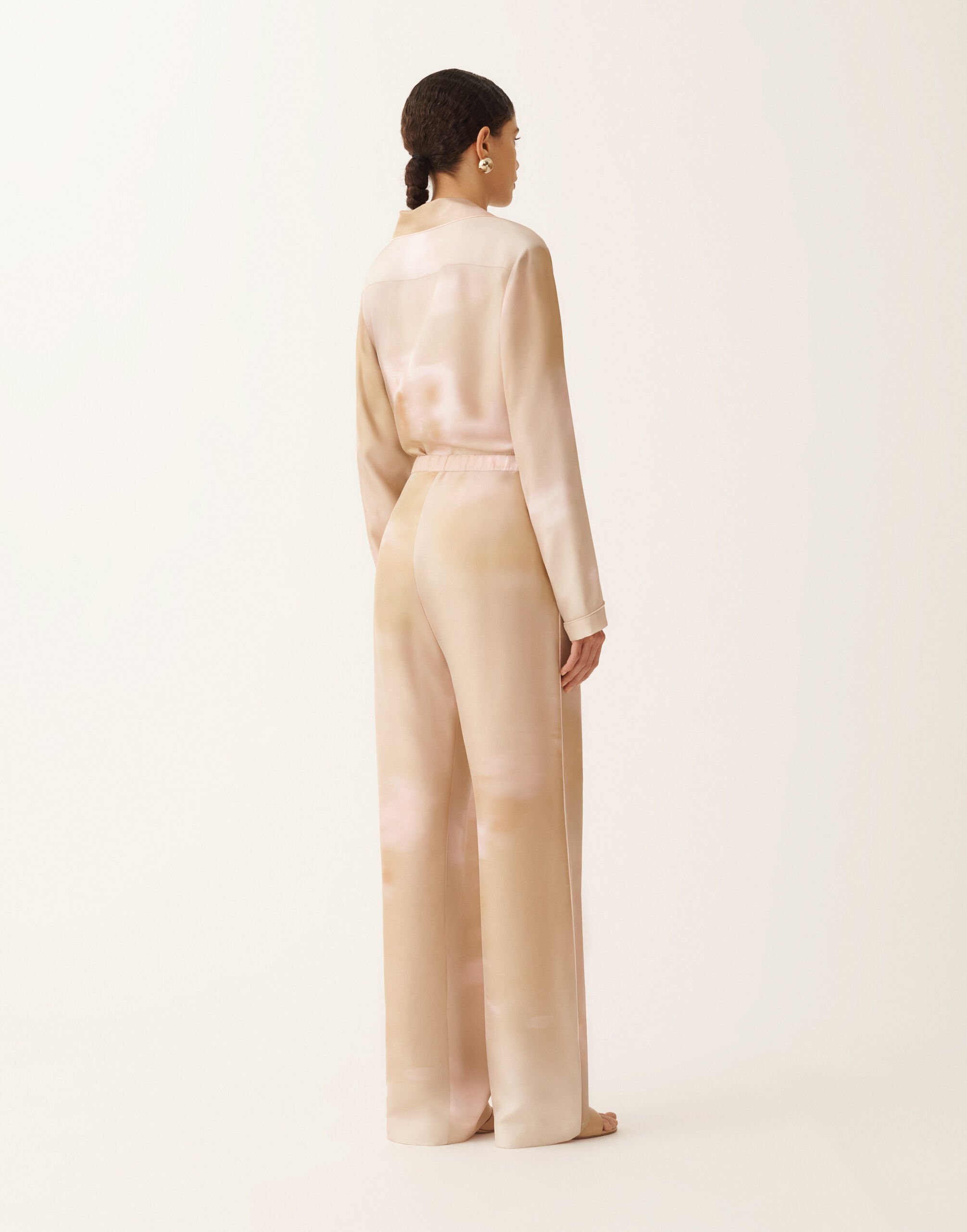 Fabiana Filippi Printed silk twill trousers, memento rosae MEMENTO ROSAE PAD276F806D9720000