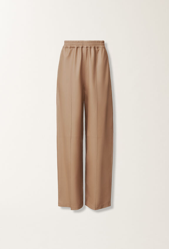 Fabiana Filippi Pantalone in nappa, vimini MARRONE PLD215F273D8960000