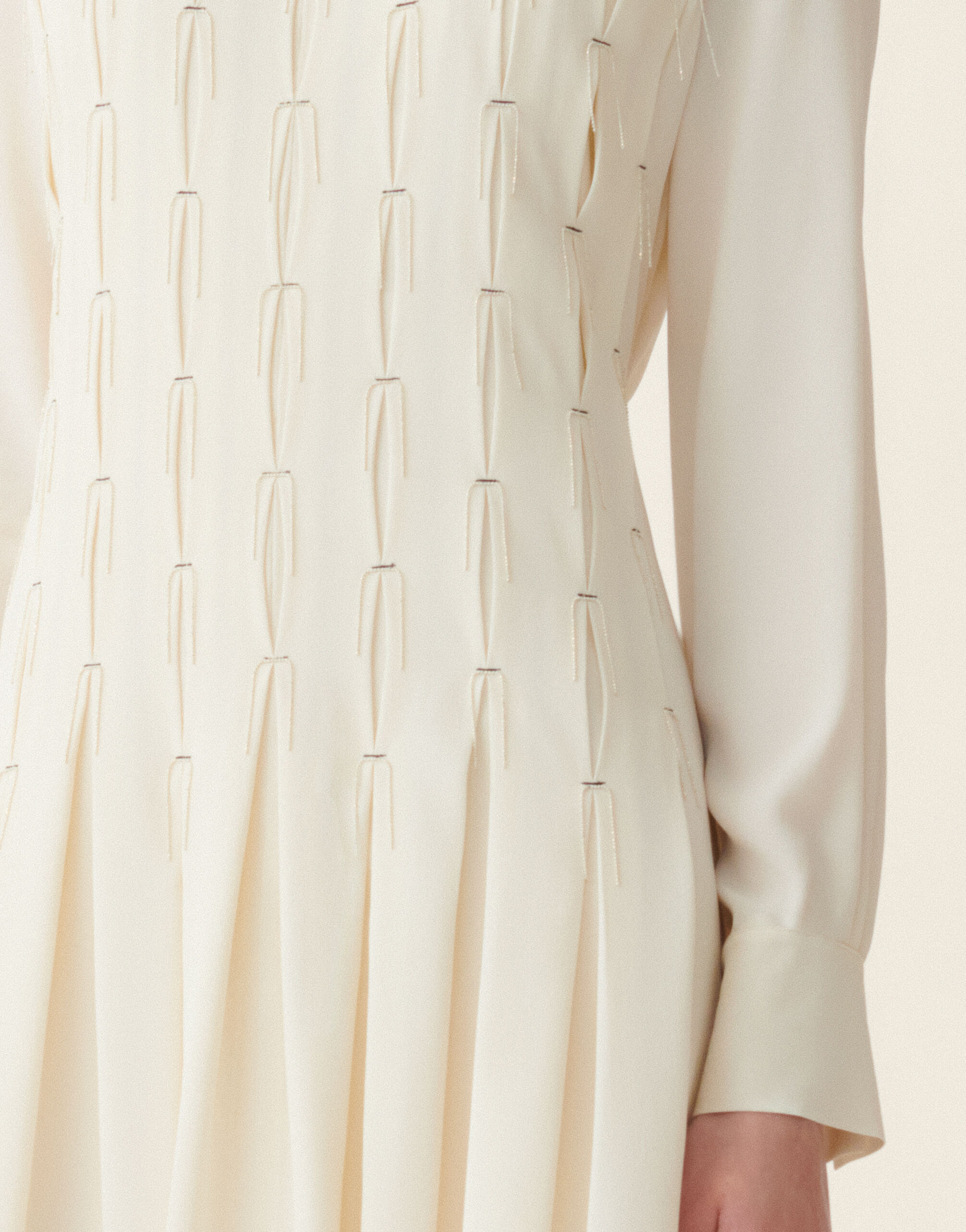 Fabiana Filippi Robe en crêpe de chine, beurre Beurre ABD216F150M2960000