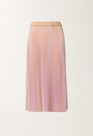 Fabiana Filippi Bicolor Satin-Plissé-Rock in Ahorn und Rosa Rosa GND266F405L7510000