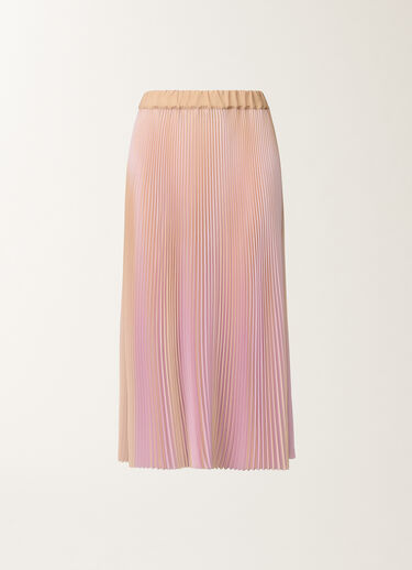 Fabiana Filippi Bicolor Satin-Plissé-Rock in Ahorn und Rosa Rosa GND266F405L7510000