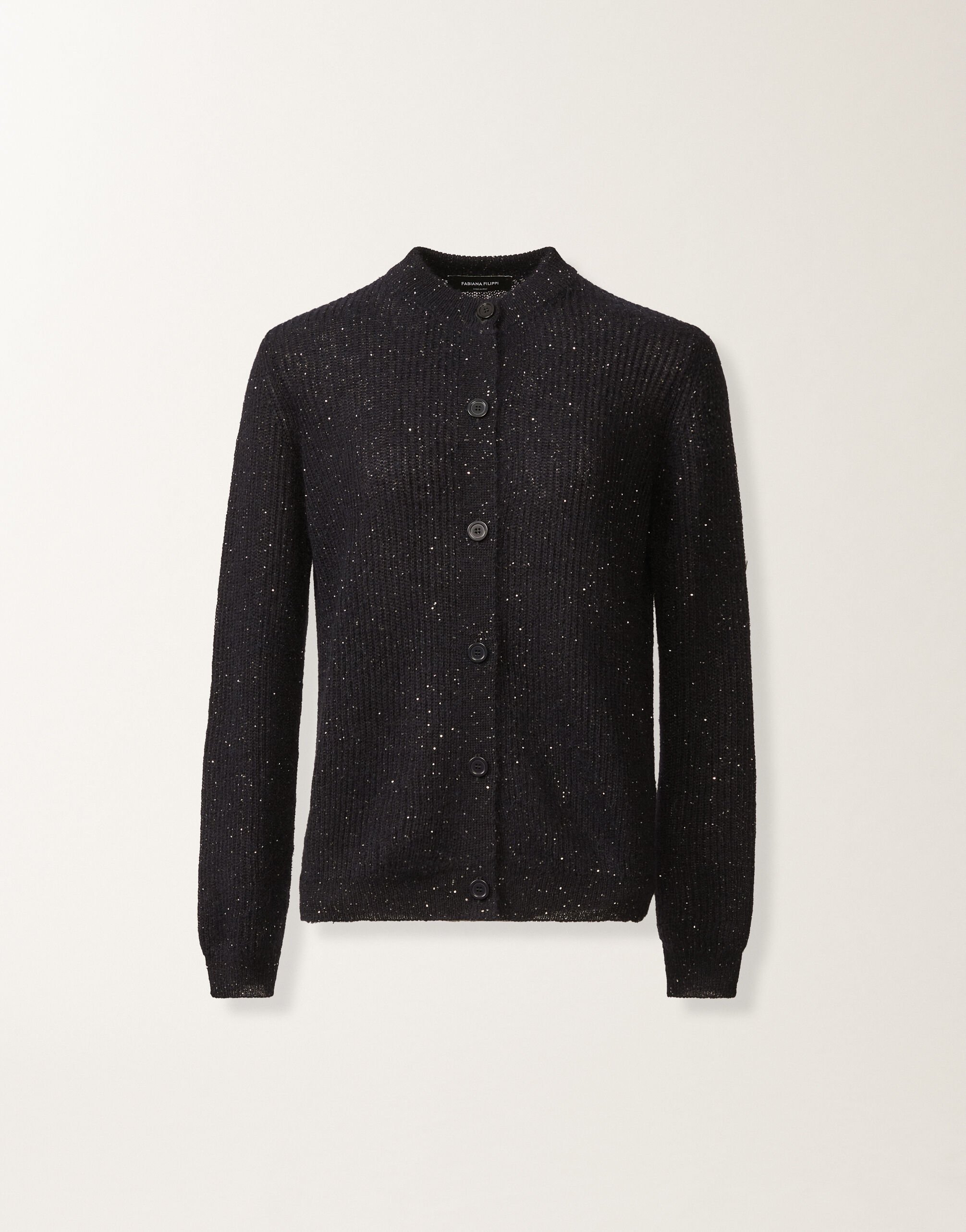 Fabiana Filippi Mohair cardigan with sequins, midnight blue Blue MAD266F129L7390000