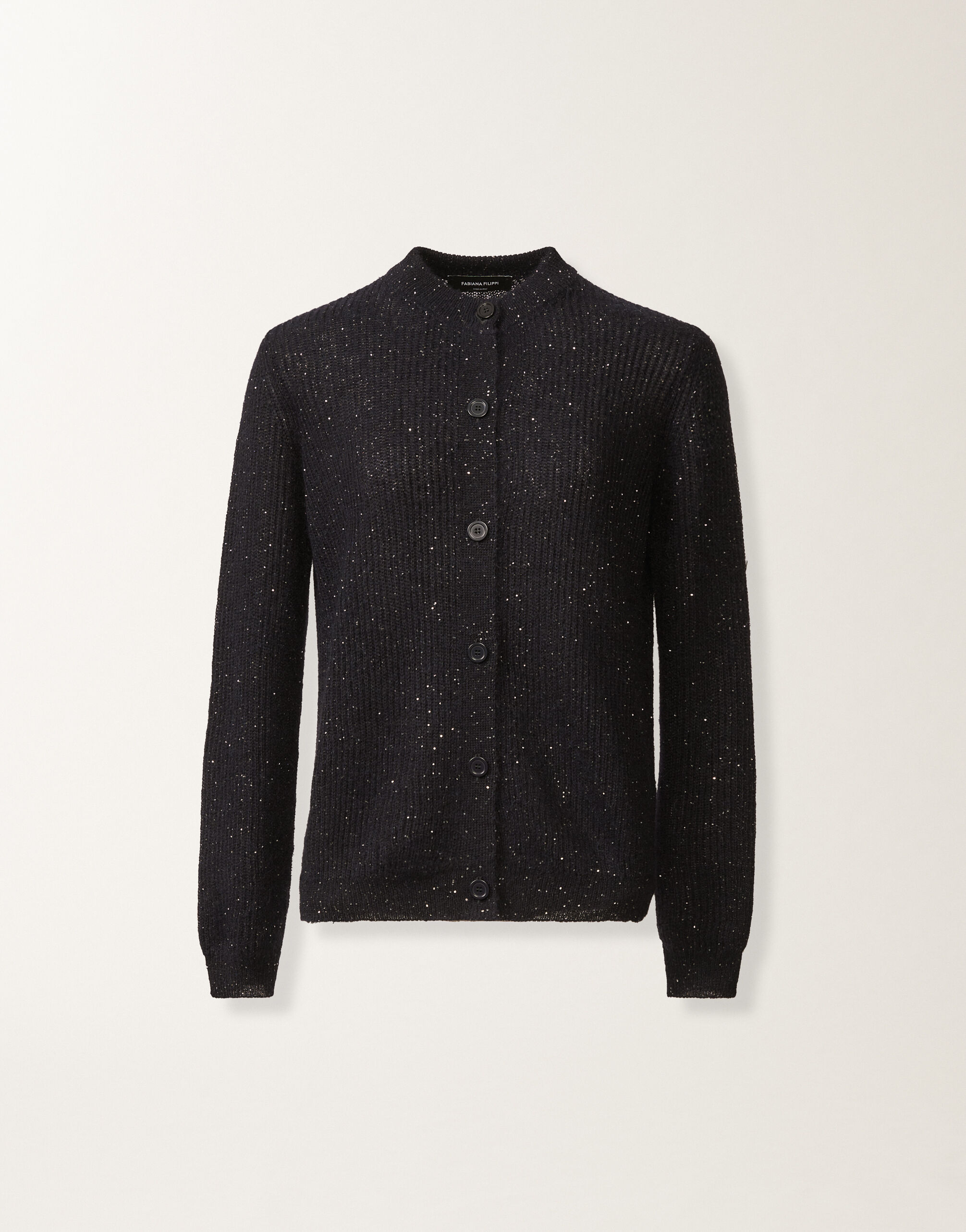 Fabiana Filippi Mohair cardigan with sequins, midnight blue Blue MAD266F129L7390000
