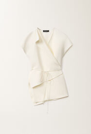 Fabiana Filippi Wickeltop aus Leinen und Viskose, weiß WEISS TPD275F731D5440000