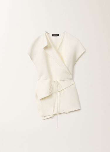 Fabiana Filippi Wickeltop aus Leinen und Viskose, weiß WEISS TPD275F731D5440000