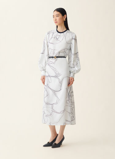 Robe en twill de soie, blanc Fabiana Filippi Robe en twill de soie, blanc Blanc ABD216F140M3480000