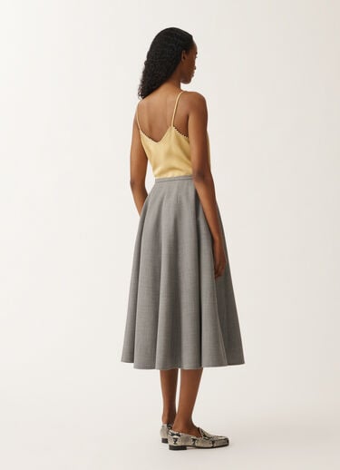 Fabiana Filippi Rock aus Cool Wool, felsgrau meliert GRAU GND265F413D6200000