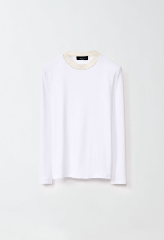 Fabiana Filippi Jersey T-shirt, optical white WHITE JED224F601L0790000