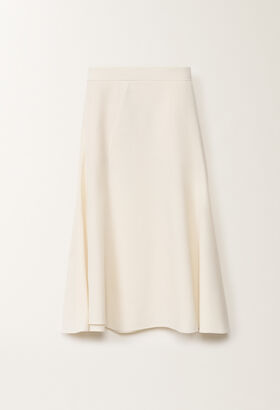 Fabiana Filippi WOOL LINEN A LINE SKIRT BLUE GND275F848L3540000