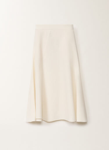 Fabiana Filippi Wool and linen mat skirt, vanilla WHITE GND265F397D8220000