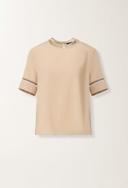 Fabiana Filippi Top in crepe de chine, acero ACERO TPD266F289L7750000