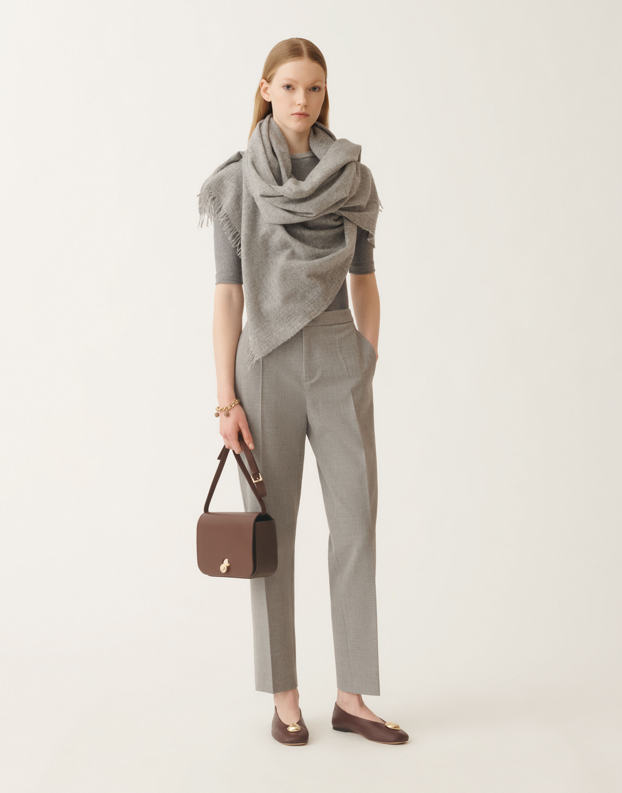Fabiana Filippi Montefalco techno tailoring trousers, rock grey GREY PAD215F326L5300000