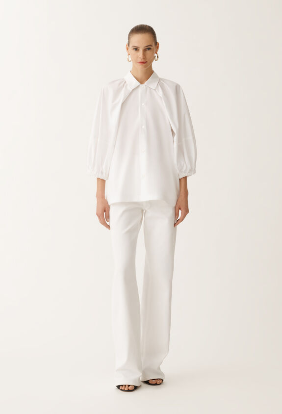 Fabiana Filippi Poplin shirt, optical white WHITE CAD275F756D6500000