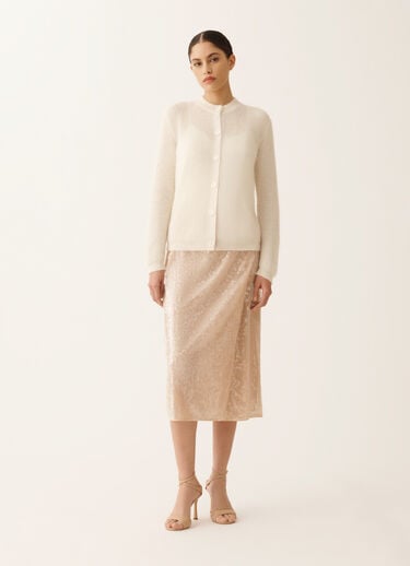 Mohair cardigan with sequins, raffia Fabiana Filippi Mohair cardigan with sequins, raffia Raffia MAD266F129L7390000