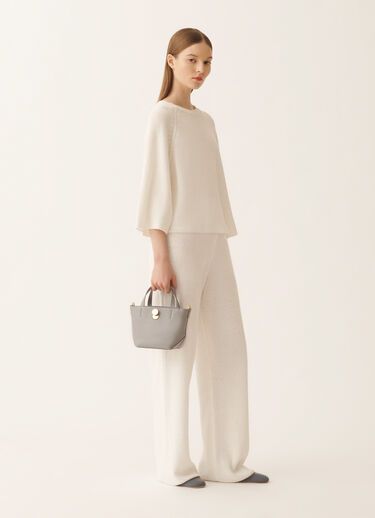 Fabiana Filippi White cotton and linen cape with sequins White MAD266F349D2730000