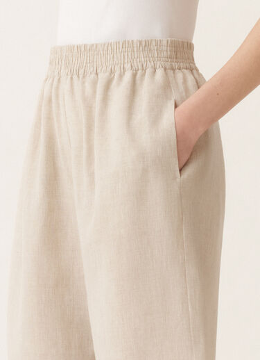Fabiana Filippi Linen canvas Bermuda shorts, greige GREIGE PAD275F882D8350000