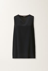 Fabiana Filippi Crepe de chine tank top, midnight blue Blue TPD266F295L7750000